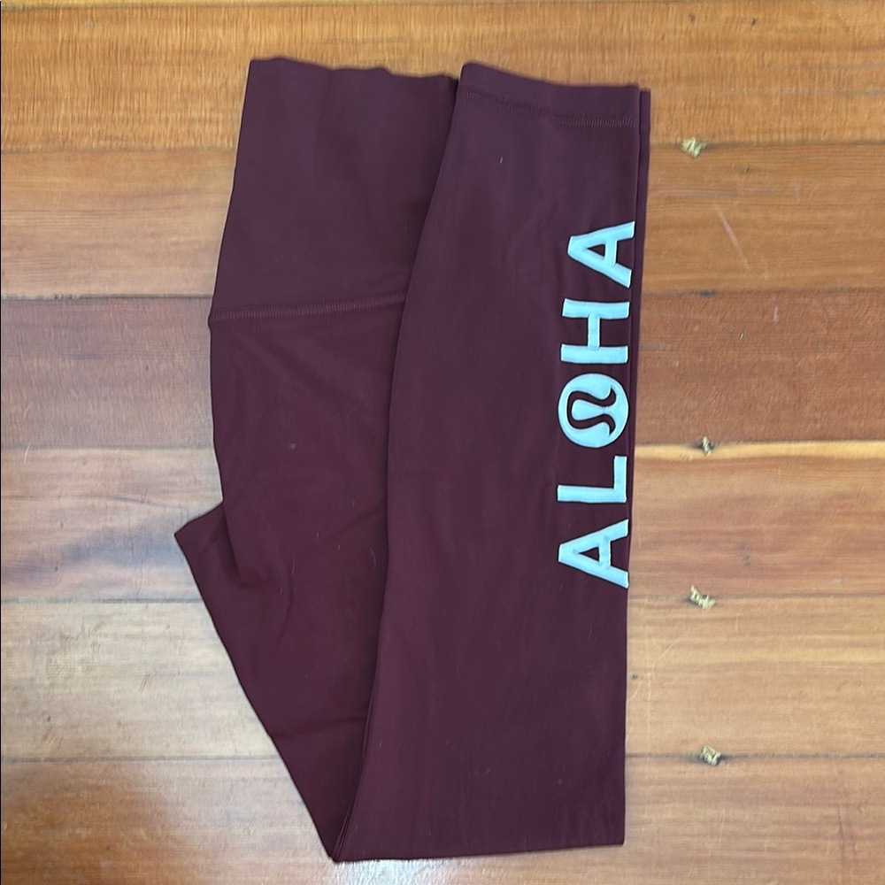 Lululemon Women’s Aloha Align Leggings Size 2 in Garnet